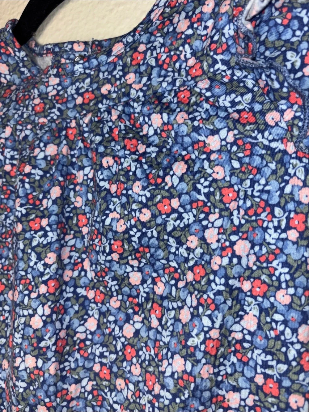 NWT OshKosh B'gosh Blue Floral One-Piece Bodysuit infants size 18-24 months